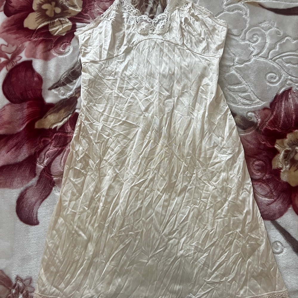 Vintage Adonna Cream Slip Dress